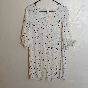 Polka Dot Tie Sleeve Dress